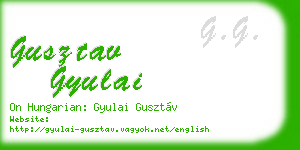 gusztav gyulai business card